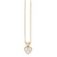14K Madi K 3mm White Zircon Heart Birthstone Necklace