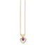 14K Madi K 3mm Rhodolite Garnet Heart Birthstone Necklace