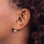 14K Gold Freshwater Pearl Leverback Earrings  Polished Elegance