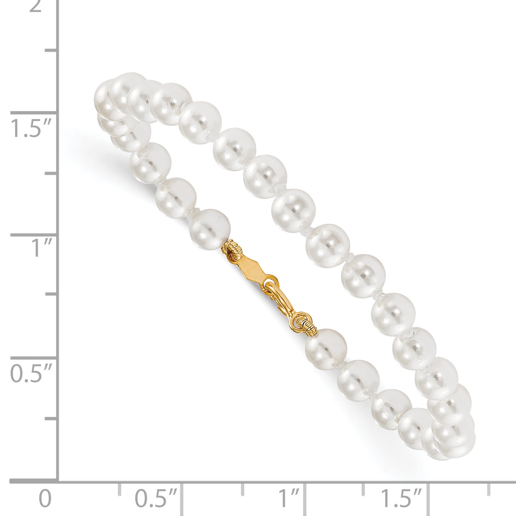14k Madi K 4.5mm-5.5mm Imitation Shell Pearl Bracelet Secondary image