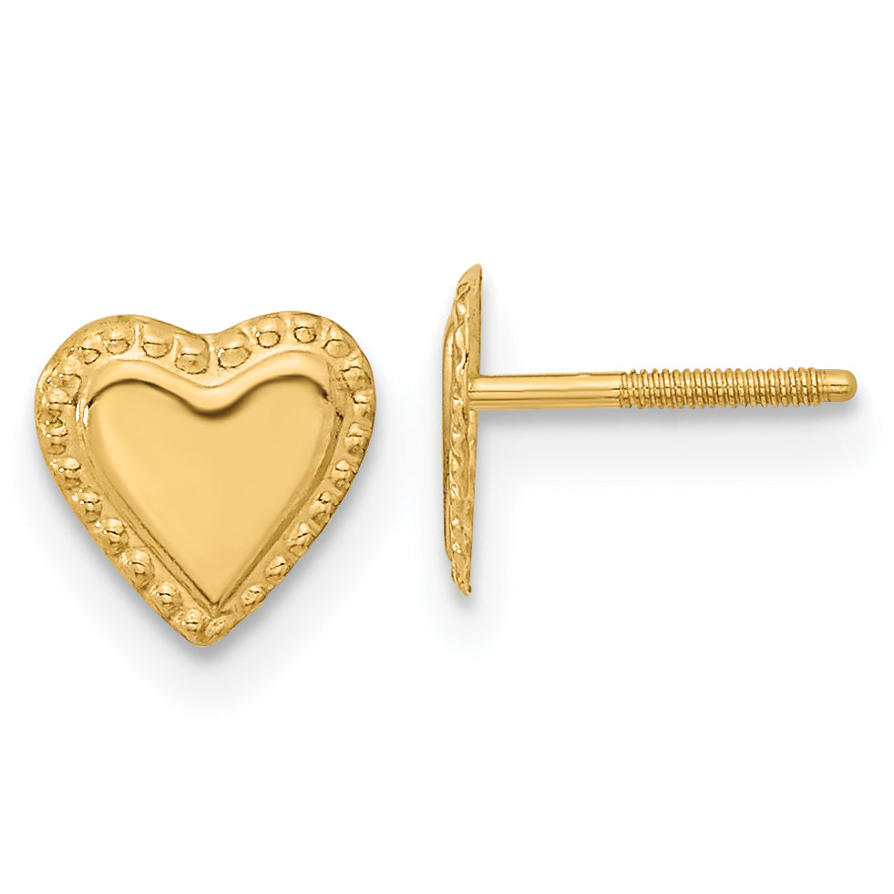 14k Madi K Heart Post Earrings Main image