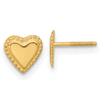 14k Madi K Heart Post Earrings