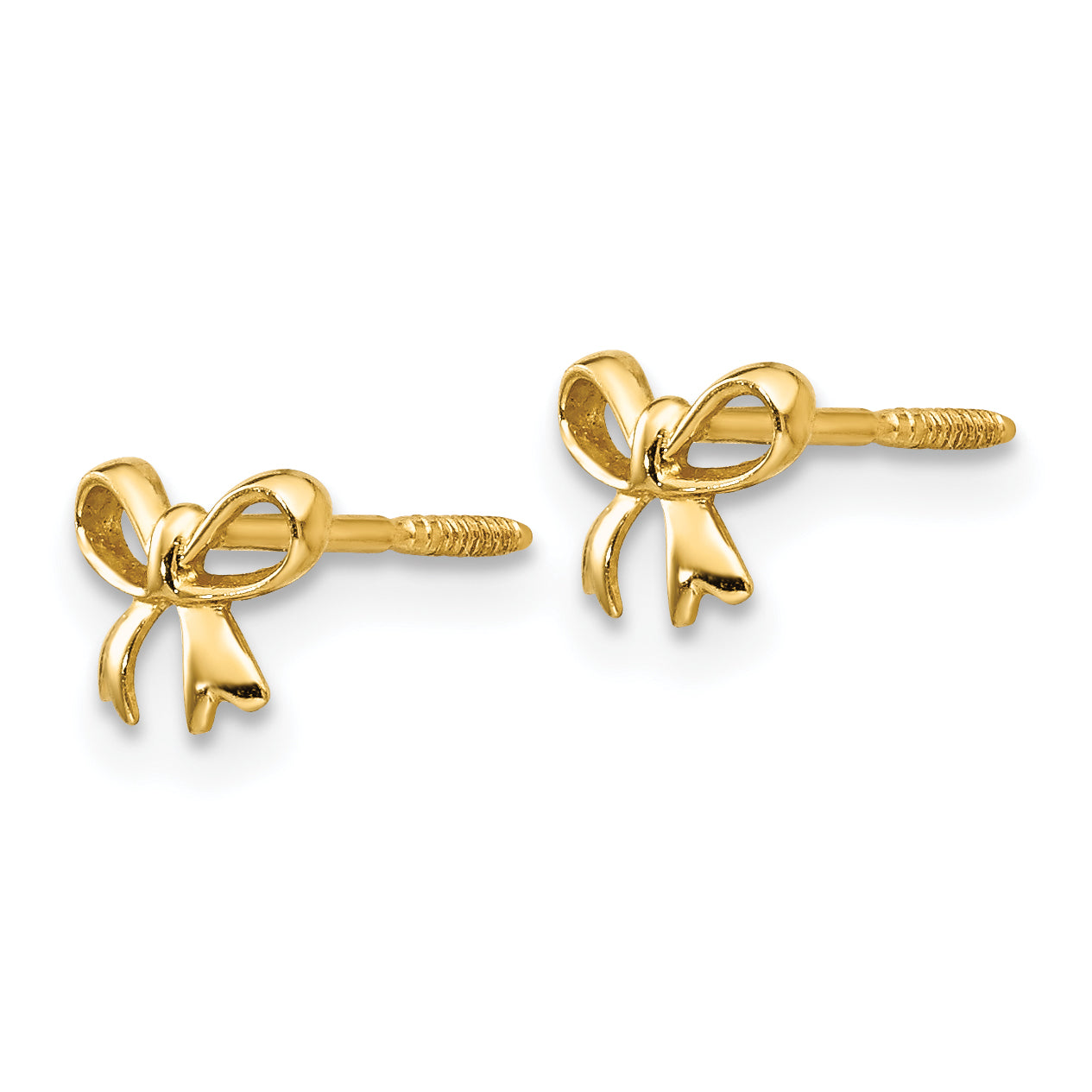 14K Gold Madi K Bow Post Earrings with Polished Finish Nickel Free Secondary image