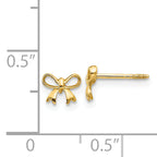 14K Gold Madi K Bow Post Earrings with Polished Finish Nickel Free