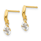 14K Gold Madi K CZ Dangle Earrings for Girls  Polished, Nickel-Free