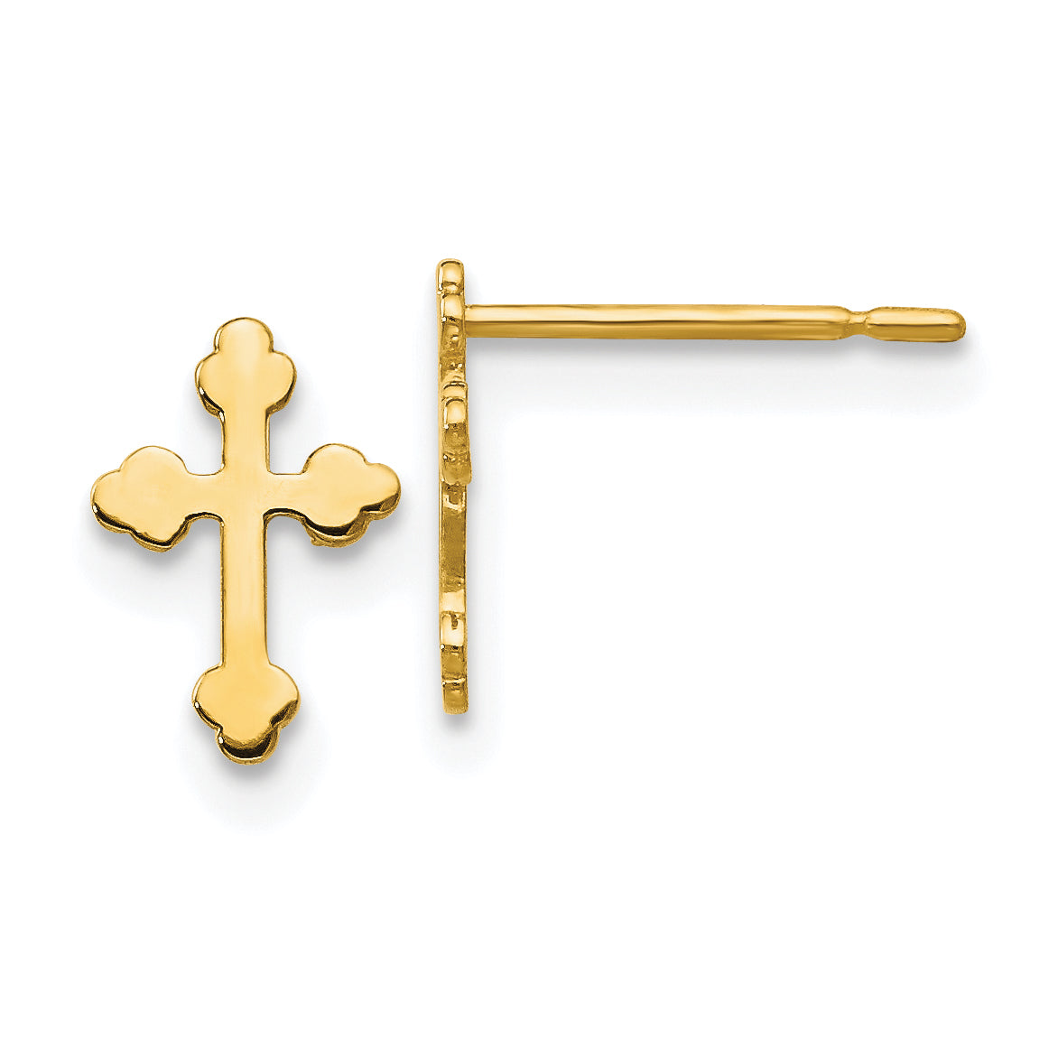 14k Madi K Children's Cross Post Earrings Main image