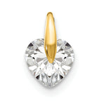 14k Madi K CZ Children's Heart Pendant