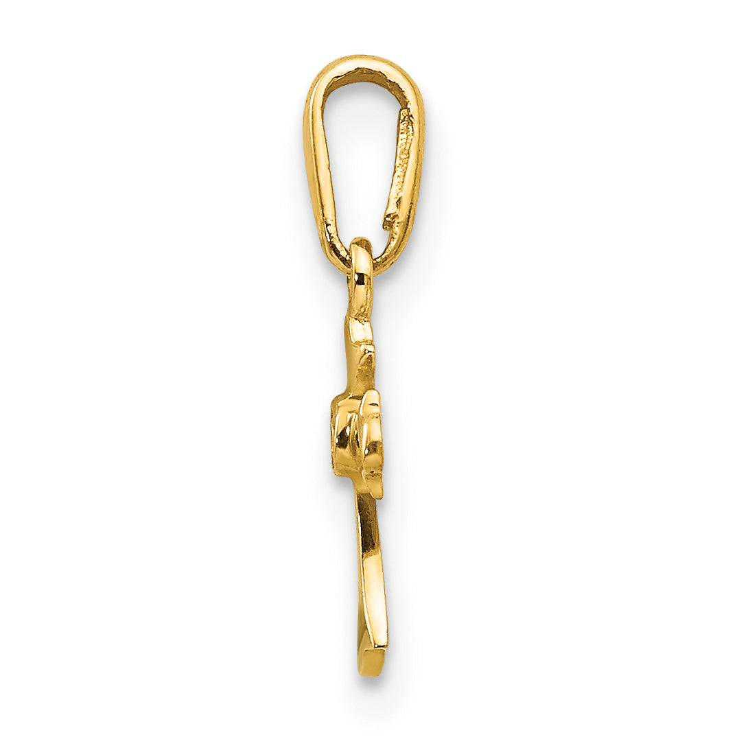 14K Gold Children's Cross Pendant with Cubic Zirconia  Elegant and Gift-Ready