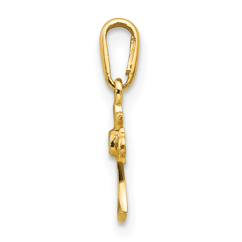14K Gold Children's Cross Pendant with Cubic Zirconia  Elegant and Gift-Ready