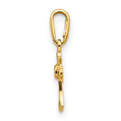 14K Gold Children's Cross Pendant with Cubic Zirconia  Elegant and Gift-Ready