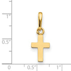 14K Gold Children's Cross Pendant Solid Casted Design by Sophia Jewelers