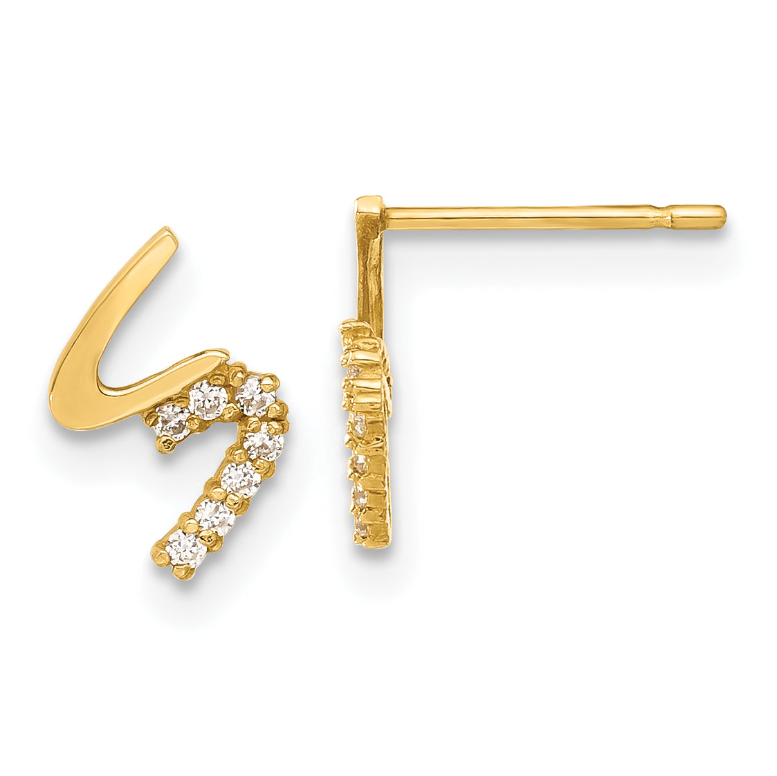 14k Madi K CZ Children's Post Earrings Main image