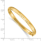 14k Madi K Kids Polished Diamond-cut 5mm Hinged Child's Bangle