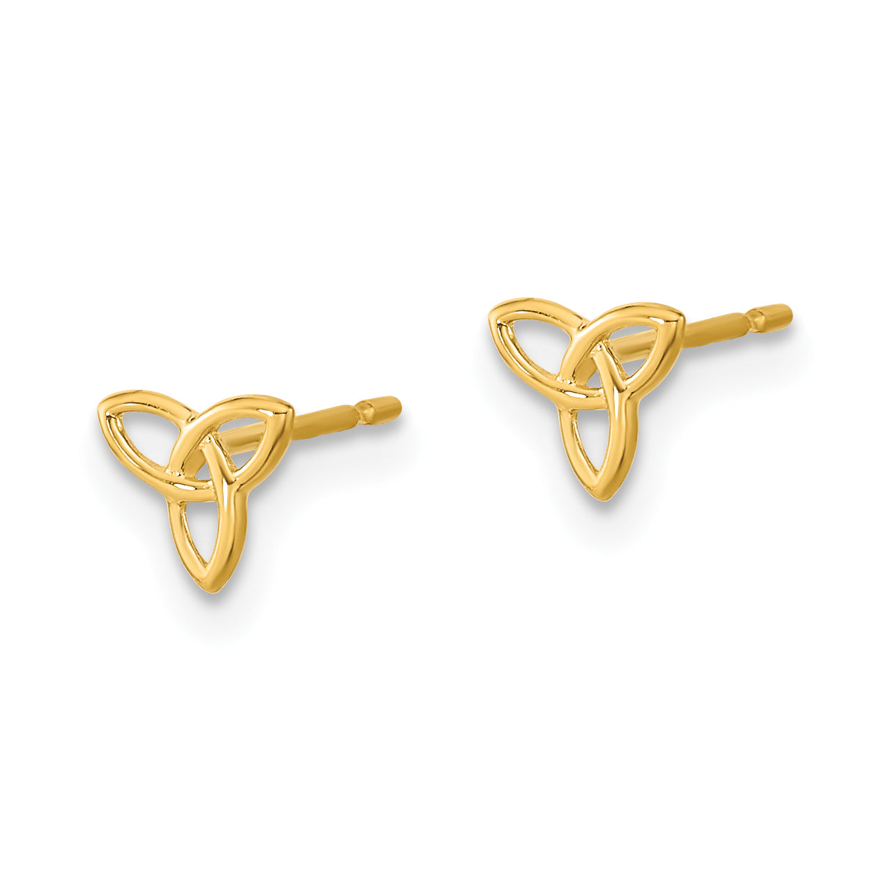 14K Gold Celtic Knot Earrings for Kids  Polished & Nickel-Free Secondary image