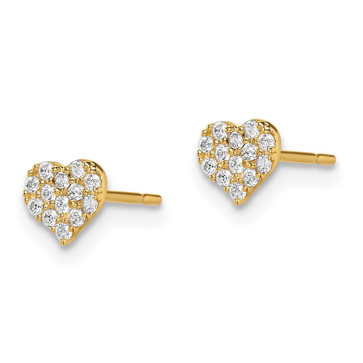 14k Madi K CZ Heart Post Earrings Secondary image