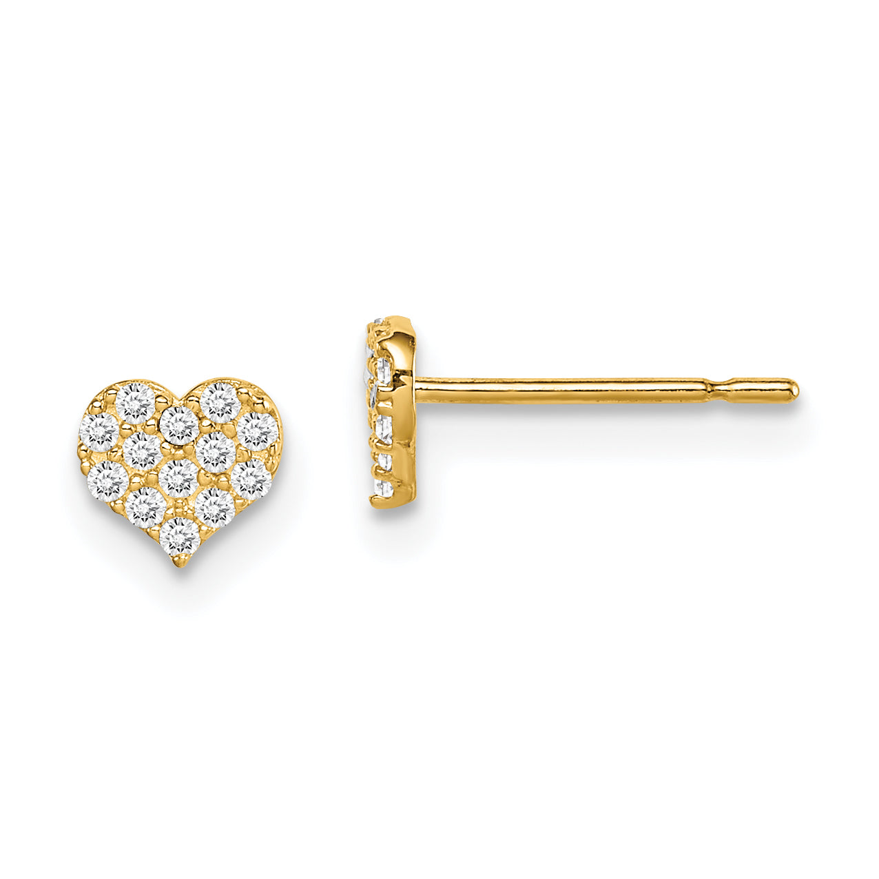 14k Madi K CZ Heart Post Earrings Main image