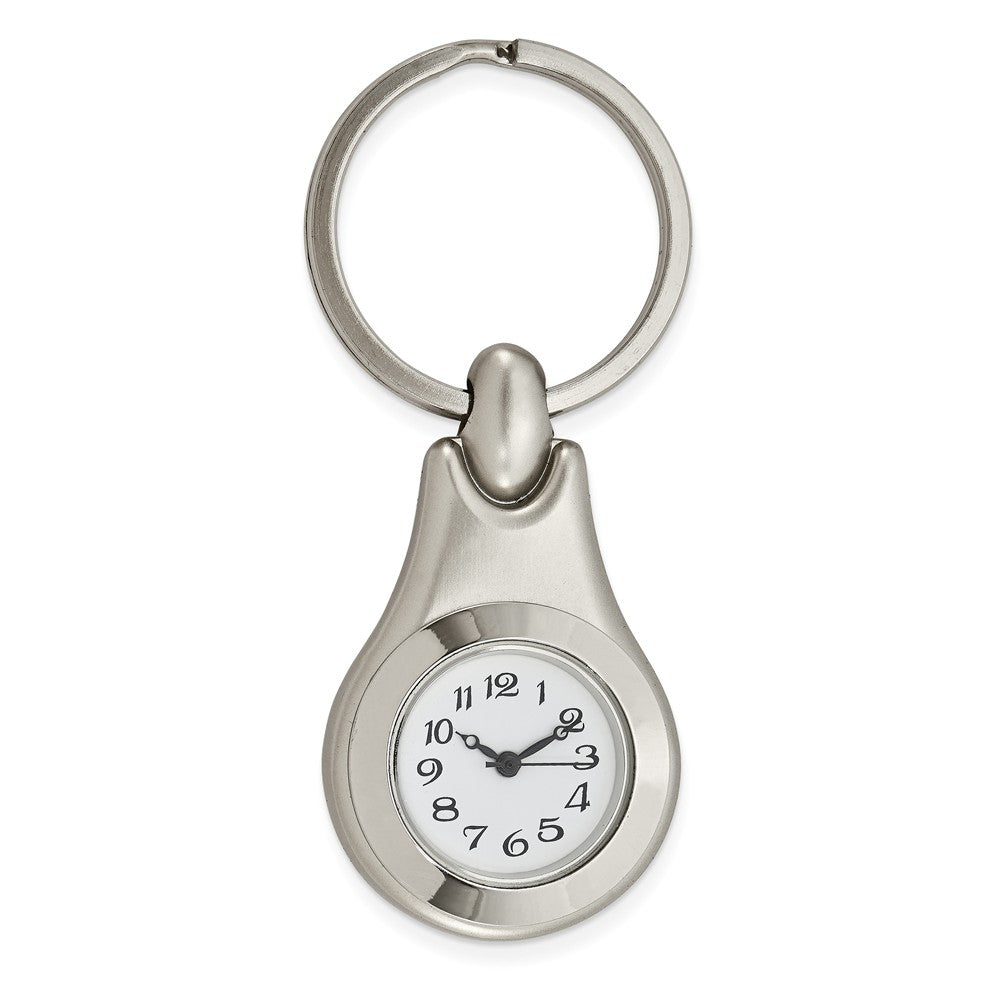 Nickel-plated Fancy Clock Key Ring