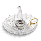 Round Ring Holder in Clear Glass