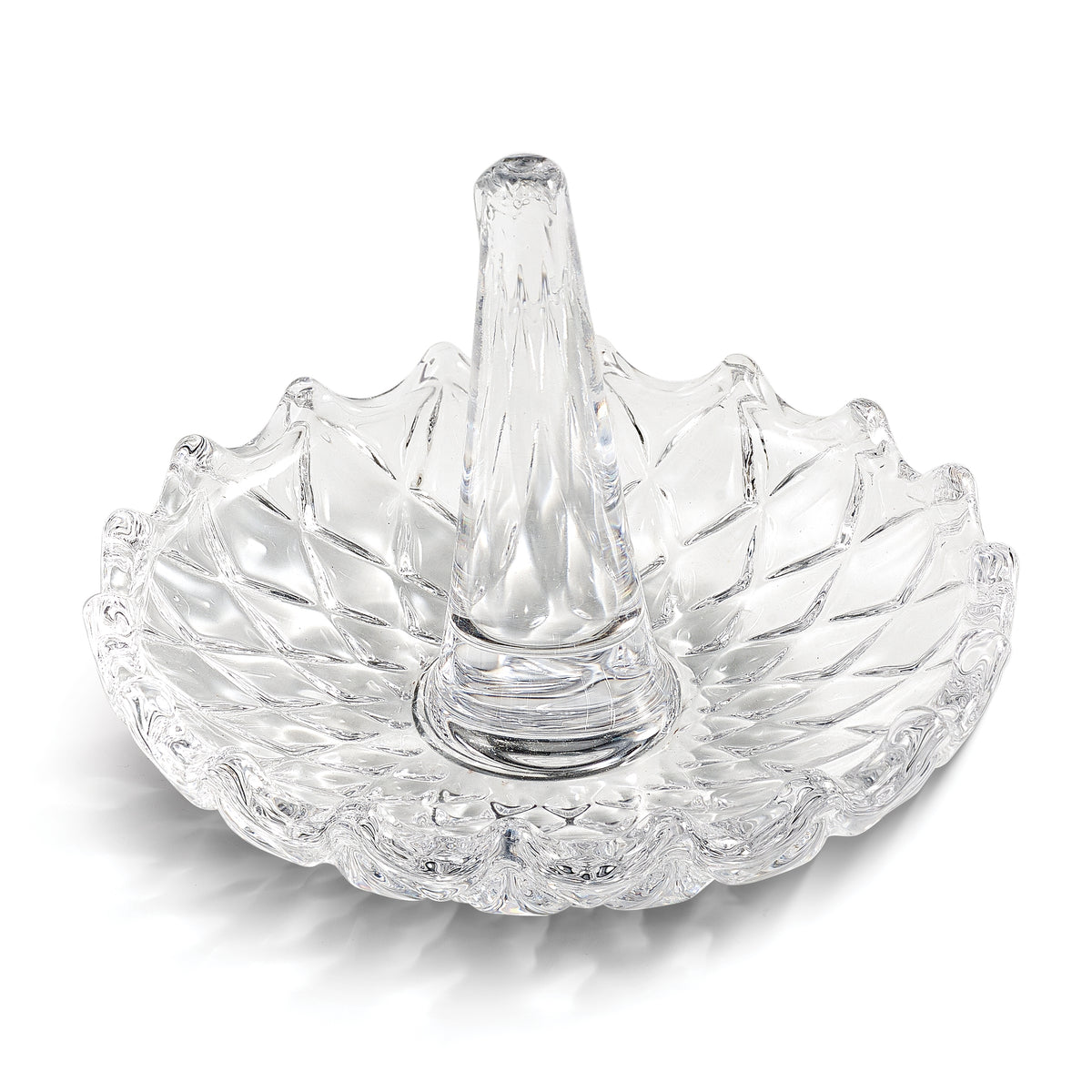 Round Glass Ring Holder - default
