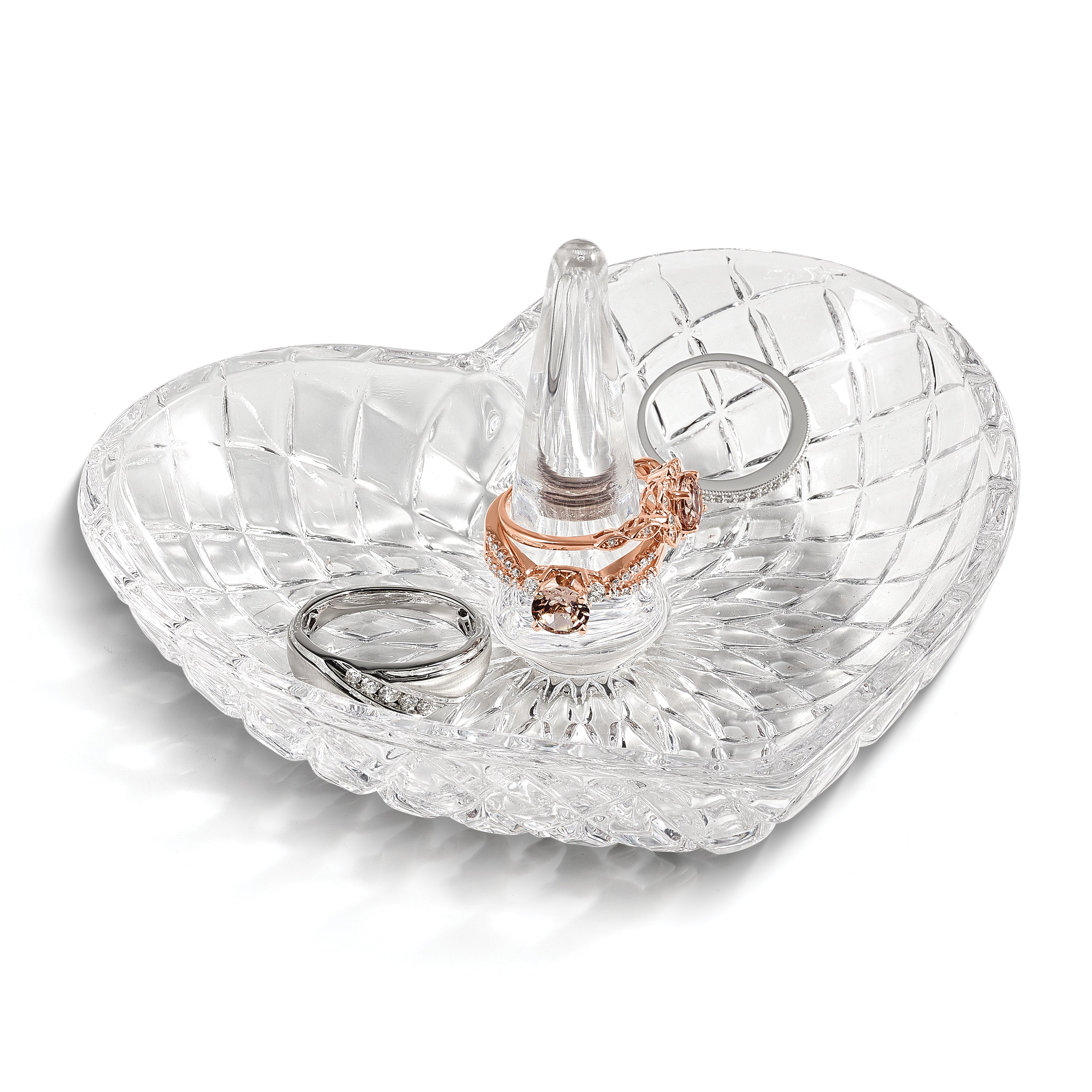 Heart-Shape Glass Ring Holder
