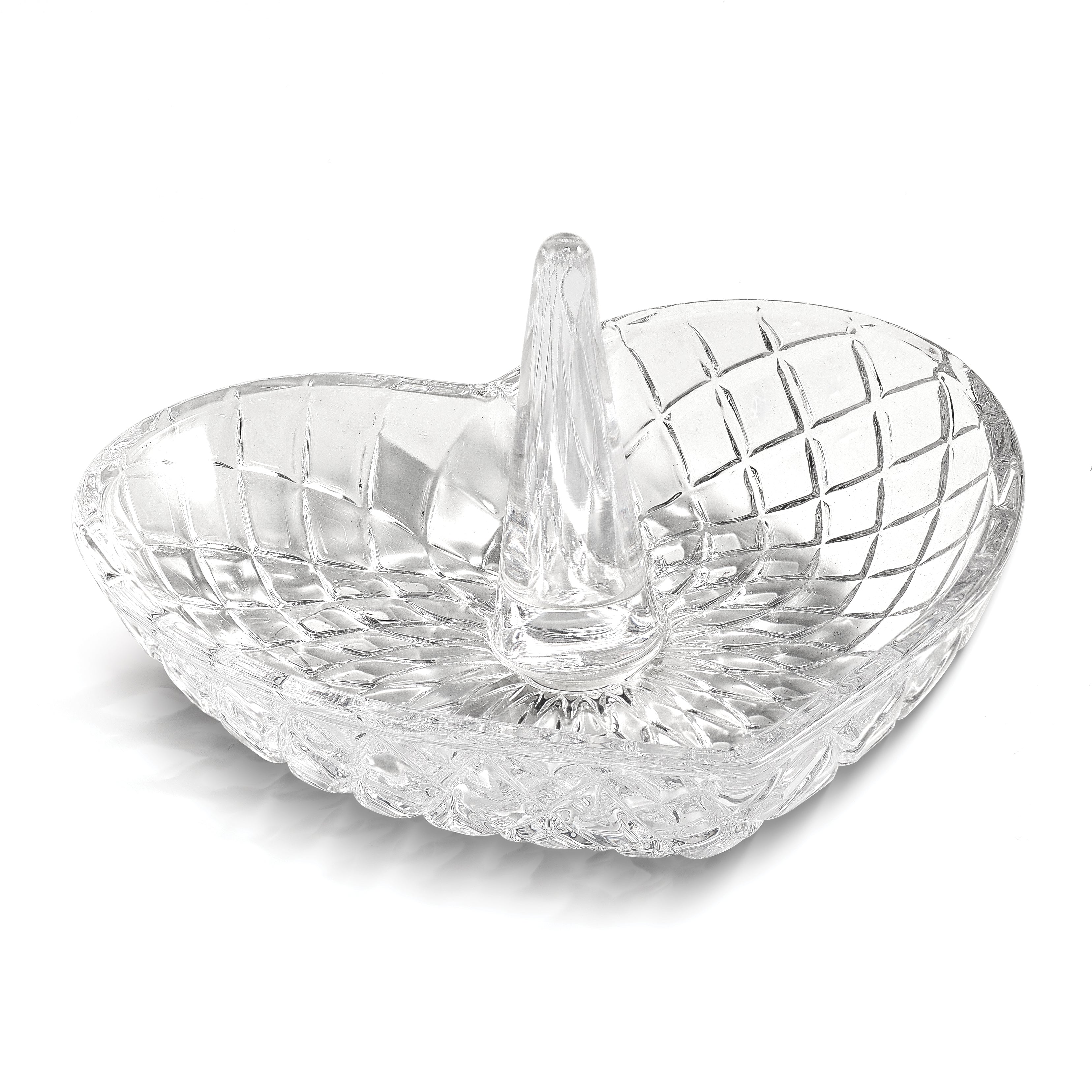 Heart-Shape Glass Ring Holder