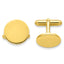 Kelly Waters Gold-plated Polished Round Engravable Cuff Links