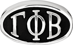 Sterling Silver LogoArt Gamma Phi Beta Sorority Greek Letters Enameled Oval Bead