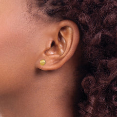 14K 7mm Satin Button Earrings