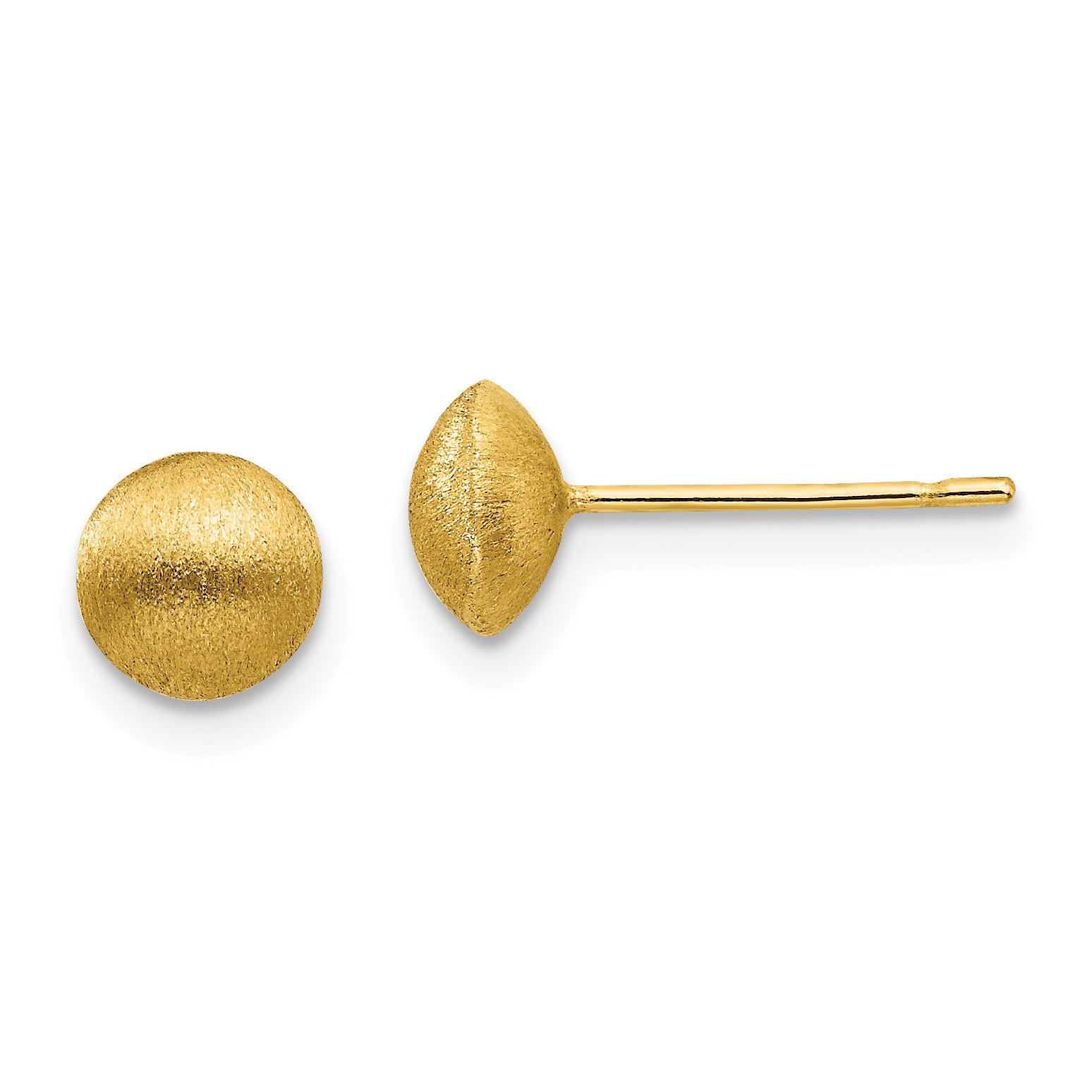 14K 7mm Satin Button Earrings Main image