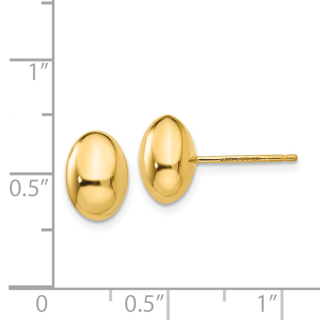 14K Gold Polished Post Earrings