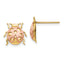 14k Two-Tone Ladybug Post Earrings