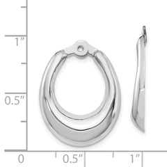 14K White Gold Polished Earring Jackets with Rhodium Finish  Timeless Elegance & Versatile Style