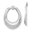 14k White Gold Polished Hoop Earring Jackets