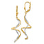 14k Two-tone Spiral Dangle Earrings
