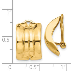 14k Omega Clip Non-pierced Earrings