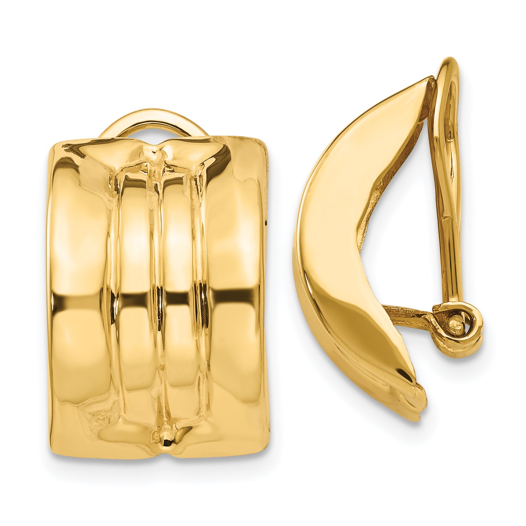14k Omega Clip Non-pierced Earrings Main image