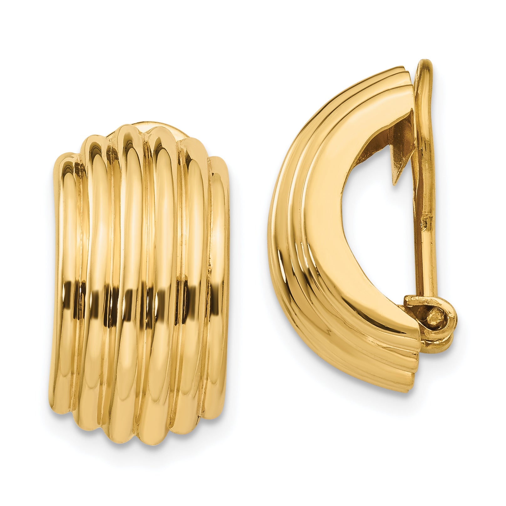 14k Omega Clip Non-pierced Earrings Main image