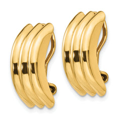 14k Omega Clip Non-pierced Earrings