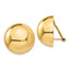 14k Omega Clip 20mm Half Ball Non-pierced Earrings