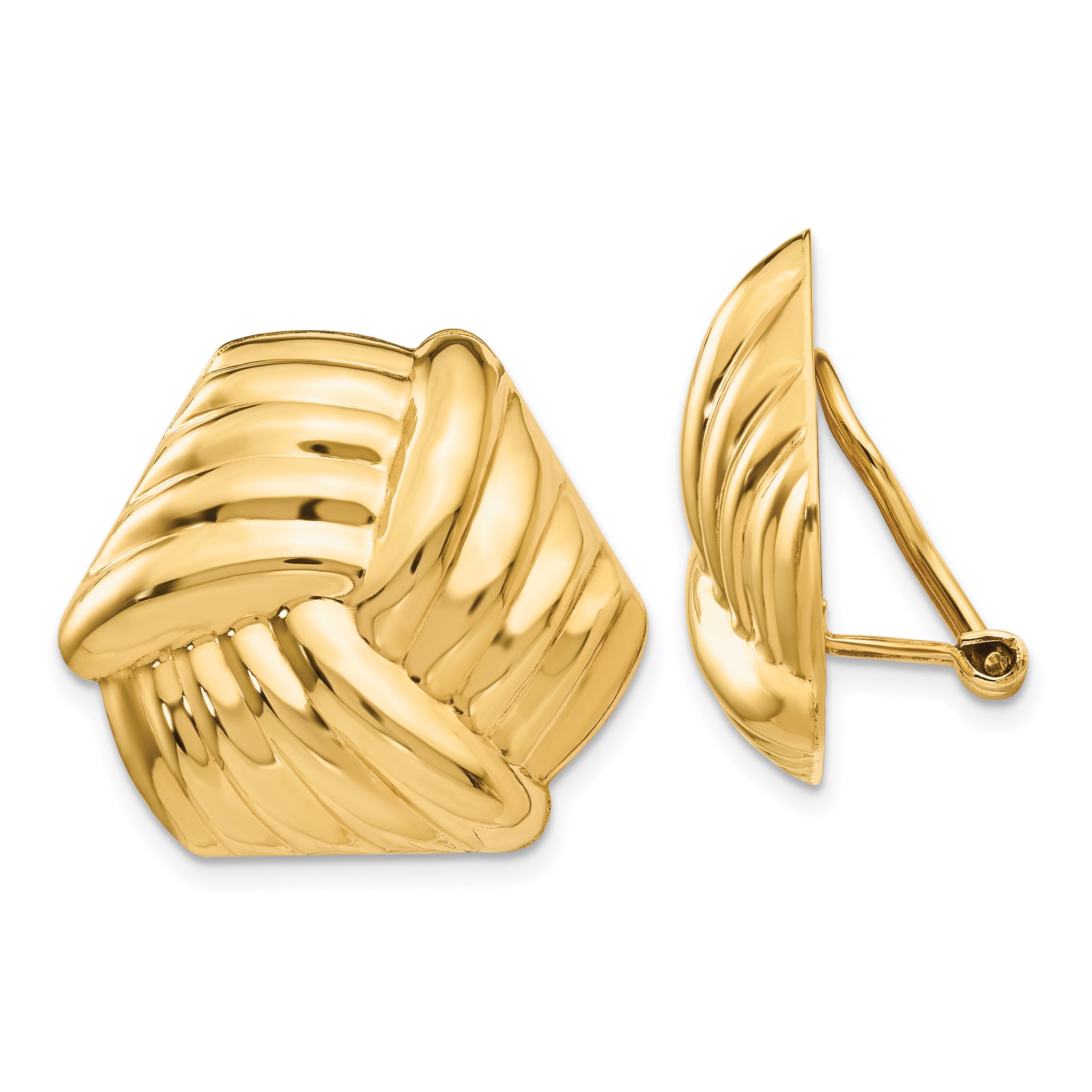 14k Omega Clip Non-pierced Earrings Main image