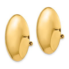 14k Omega Clip Polished Non-pierced Earrings