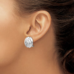 14k White Gold Omega Clip Non-pierced Earrings