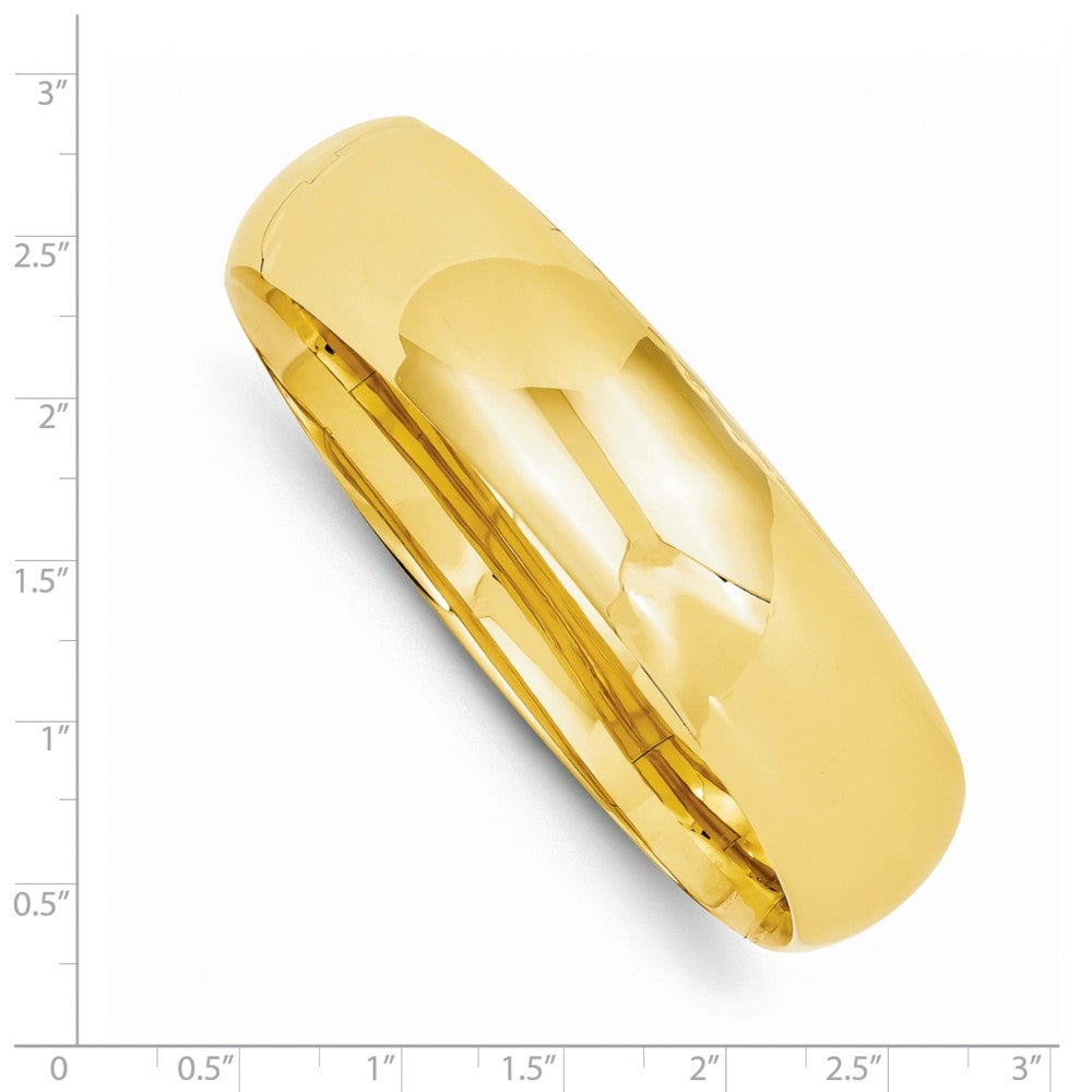 14k 11/16 Oversize High Polished Hinged Bangle Bracelet