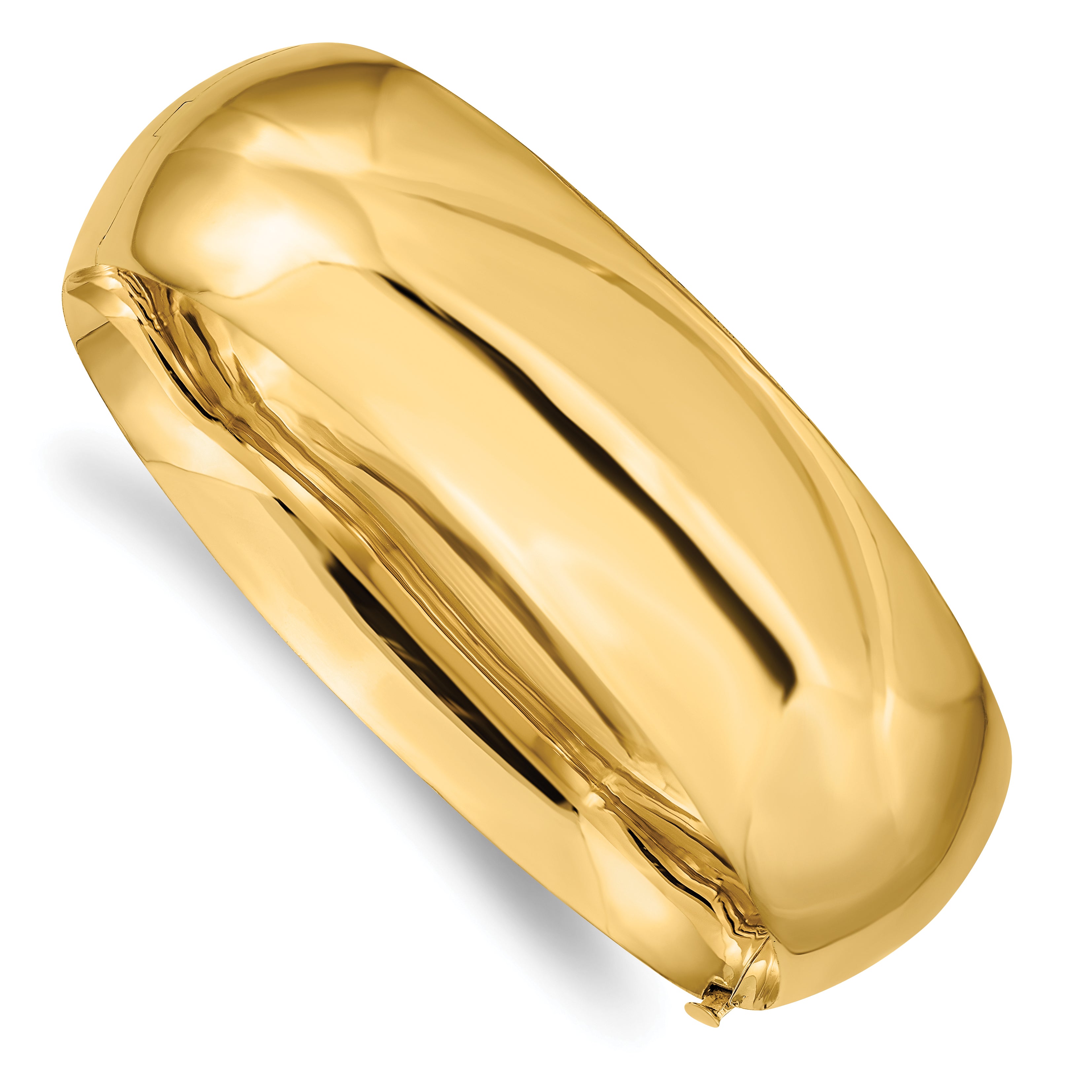 14k 13/16 Oversize High Polished Hinged Bangle Bracelet Main image