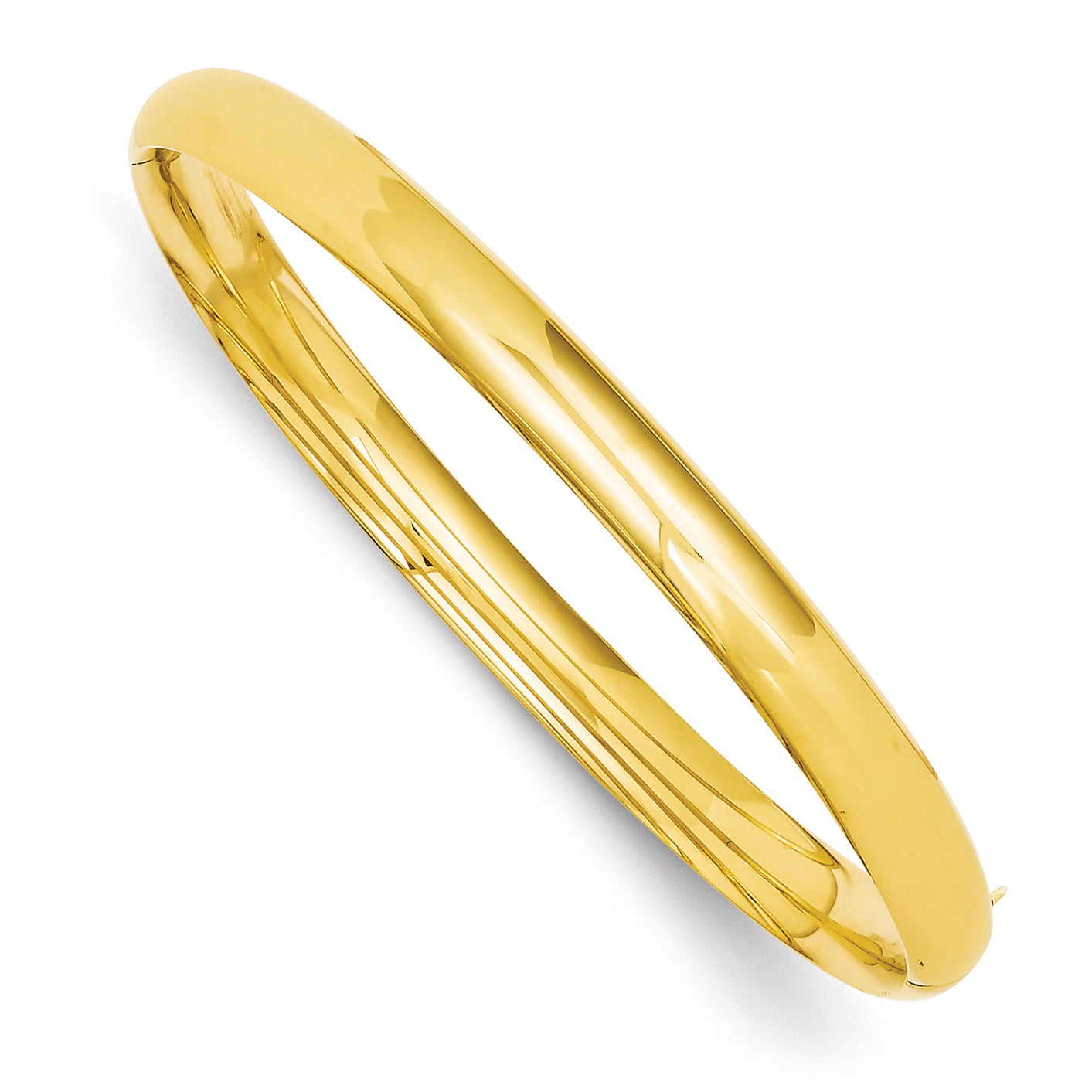 14k 4/16 Oversize High Polished Hinged Bangle Bracelet Main image
