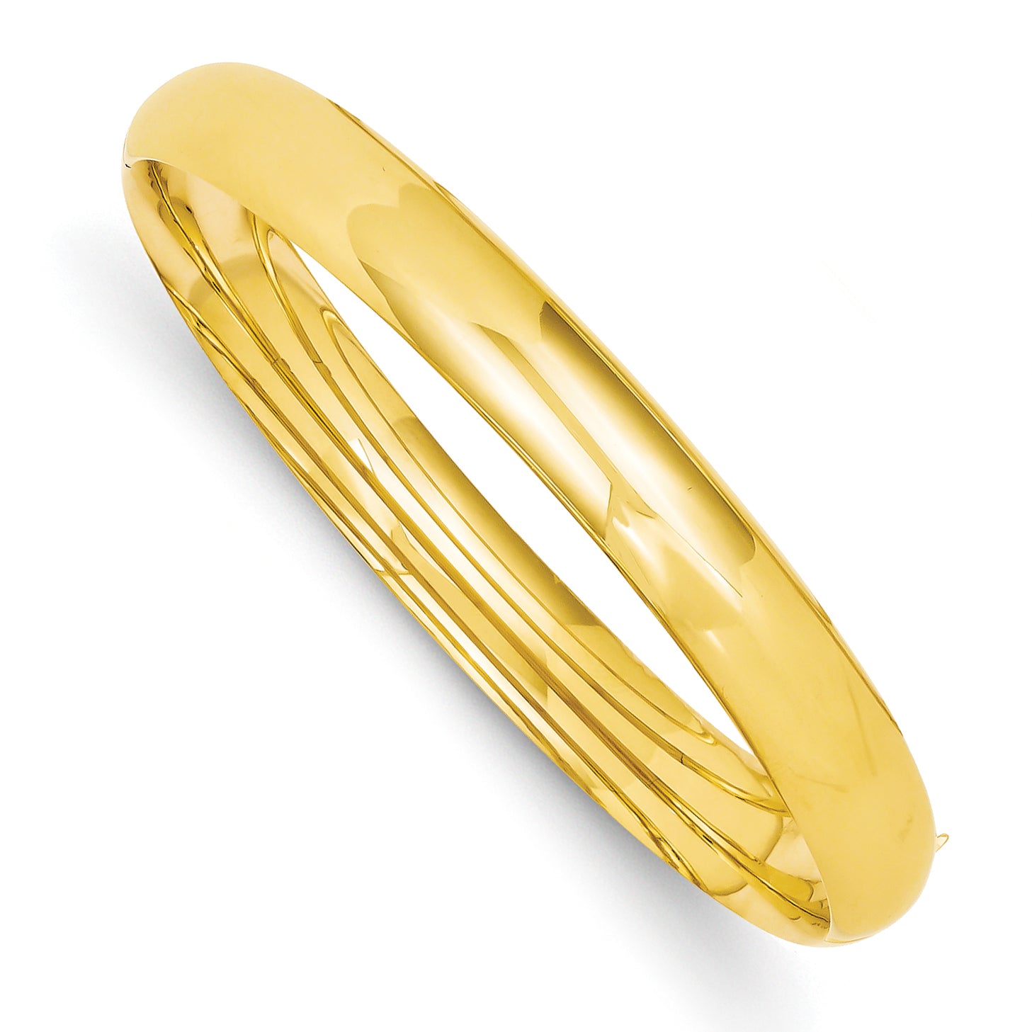 14k 5/16 Oversize High Polished Hinged Bangle Bracelet Main image