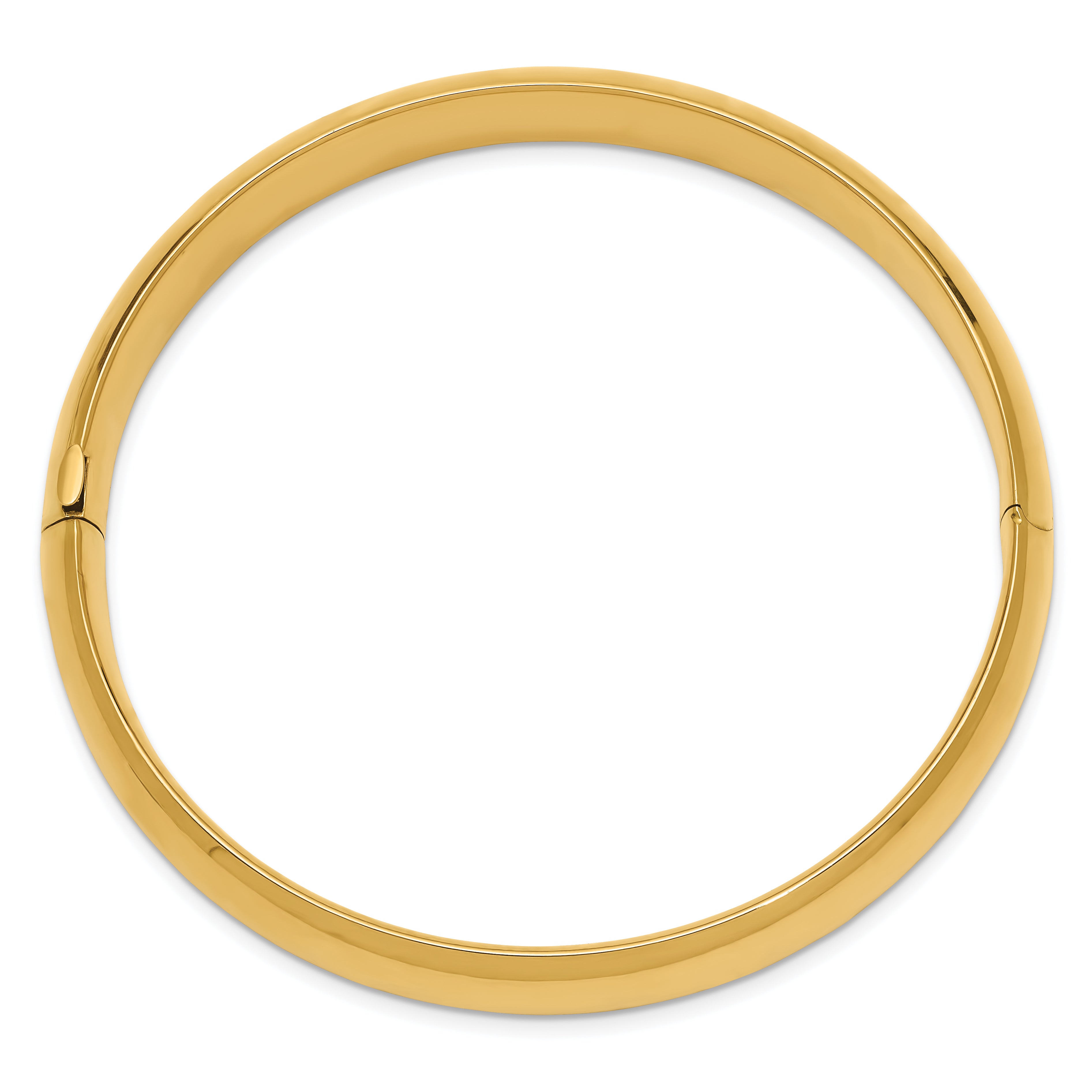 14k 7/16 High Polished Hinged Bangle Bracelet Secondary image
