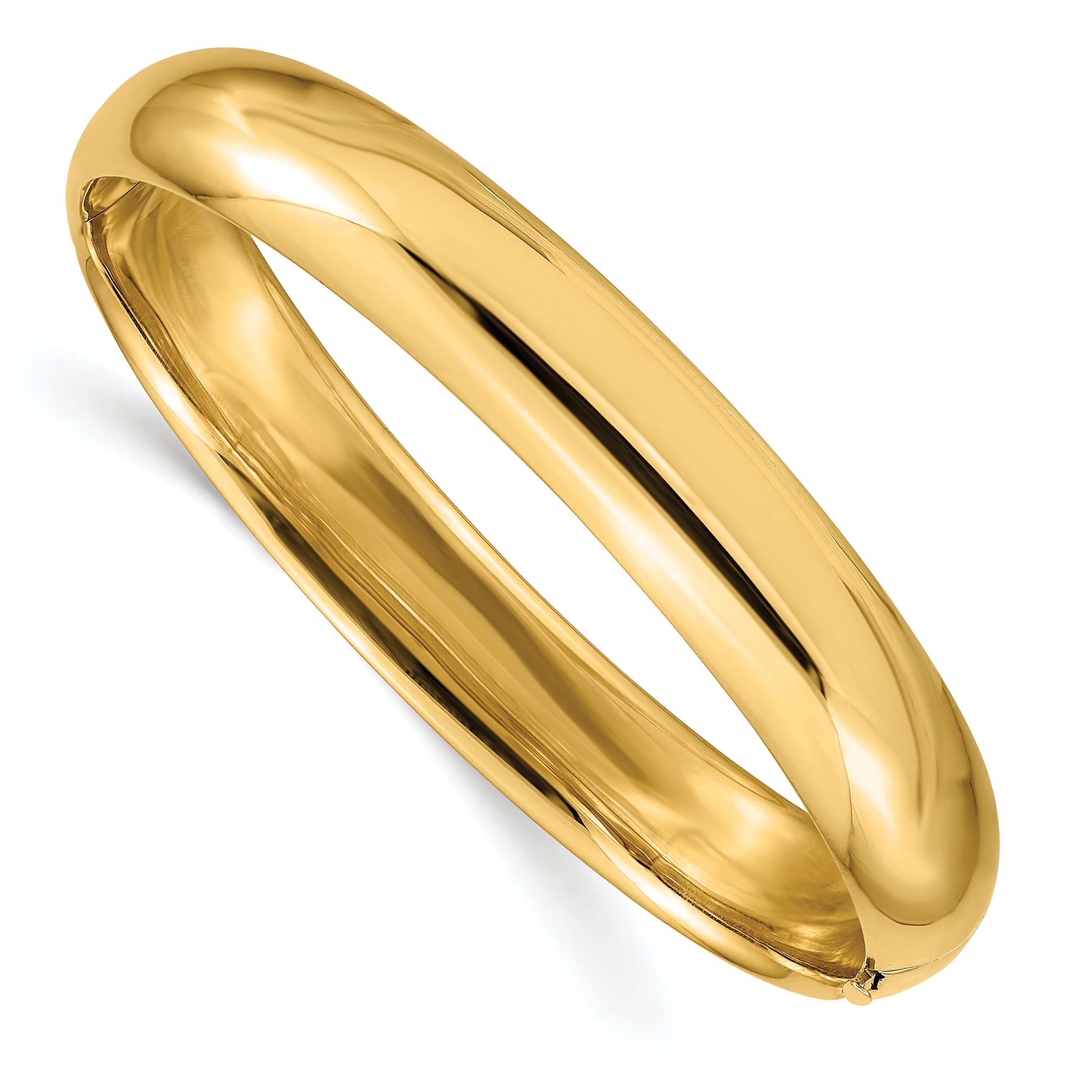 14k 7/16 Oversize High Polished Hinged Bangle Bracelet Main image