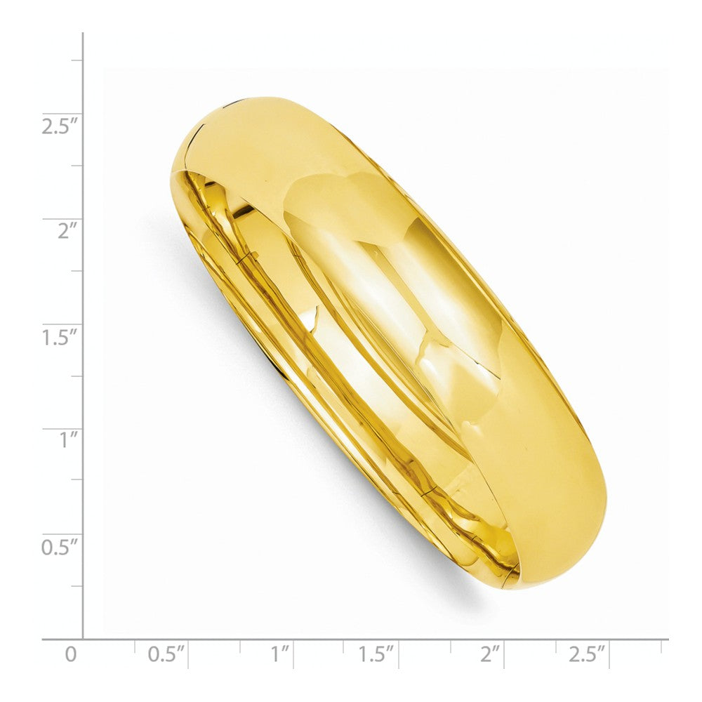 14K Gold Hinged Bangle Bracelet with Polished Finish and Safety Bar Secondary image