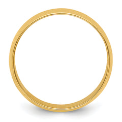 14k Yellow Gold 7mm Lightweight Half Round Wedding Band Size 4